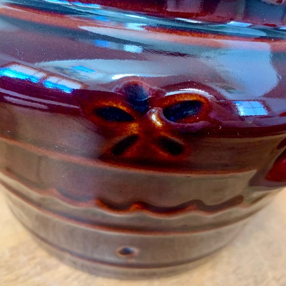 Vintage Mar Crest Oven Proof Stoneware Crock Baked Bean Pot With Lid - Picture 9 of 10